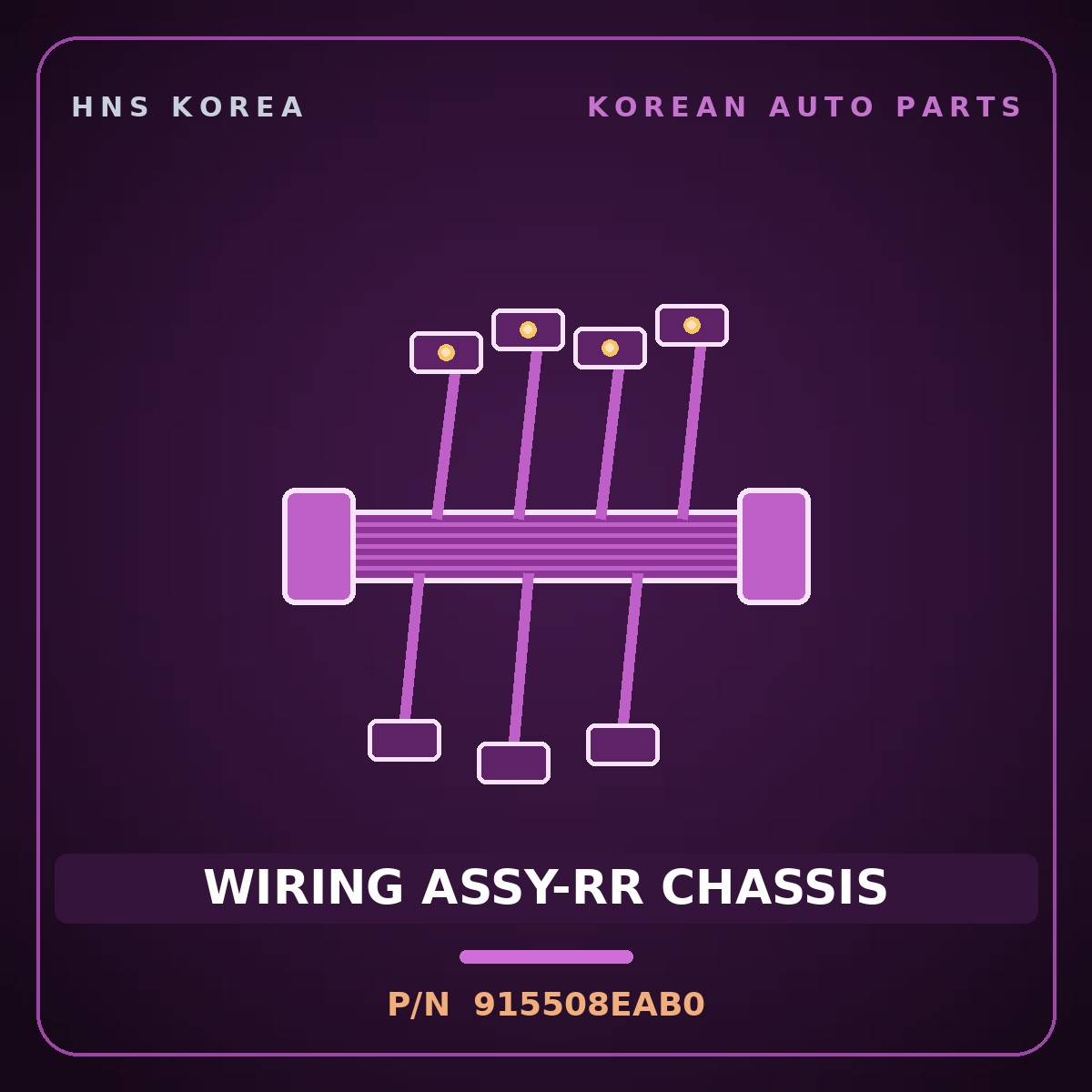 Genuine Mobis WIRING ASSY-RR CHASSIS 915508EAB0 for Universe 2019 HNS Parts Korea