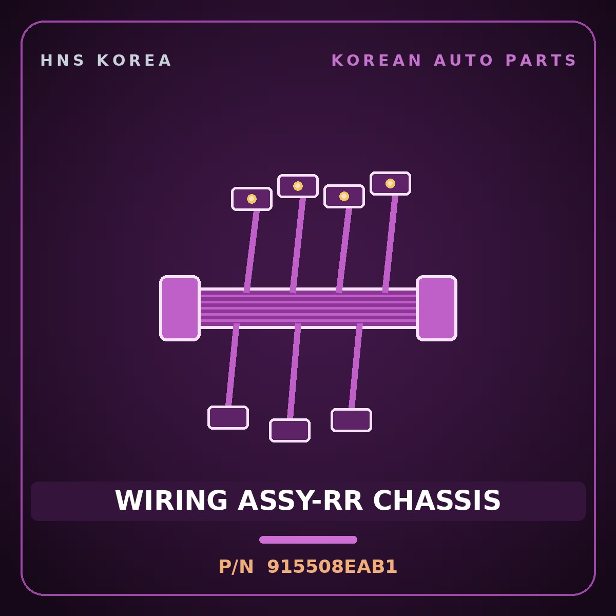 Genuine Mobis WIRING ASSY-RR CHASSIS 915508EAB1 for Universe 2019 HNS Parts Korea