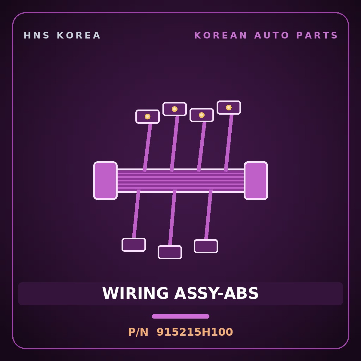 Genuine Mobis WIRING ASSY-ABS 915215H100 for Mighty 1998 HNS Parts Korea
