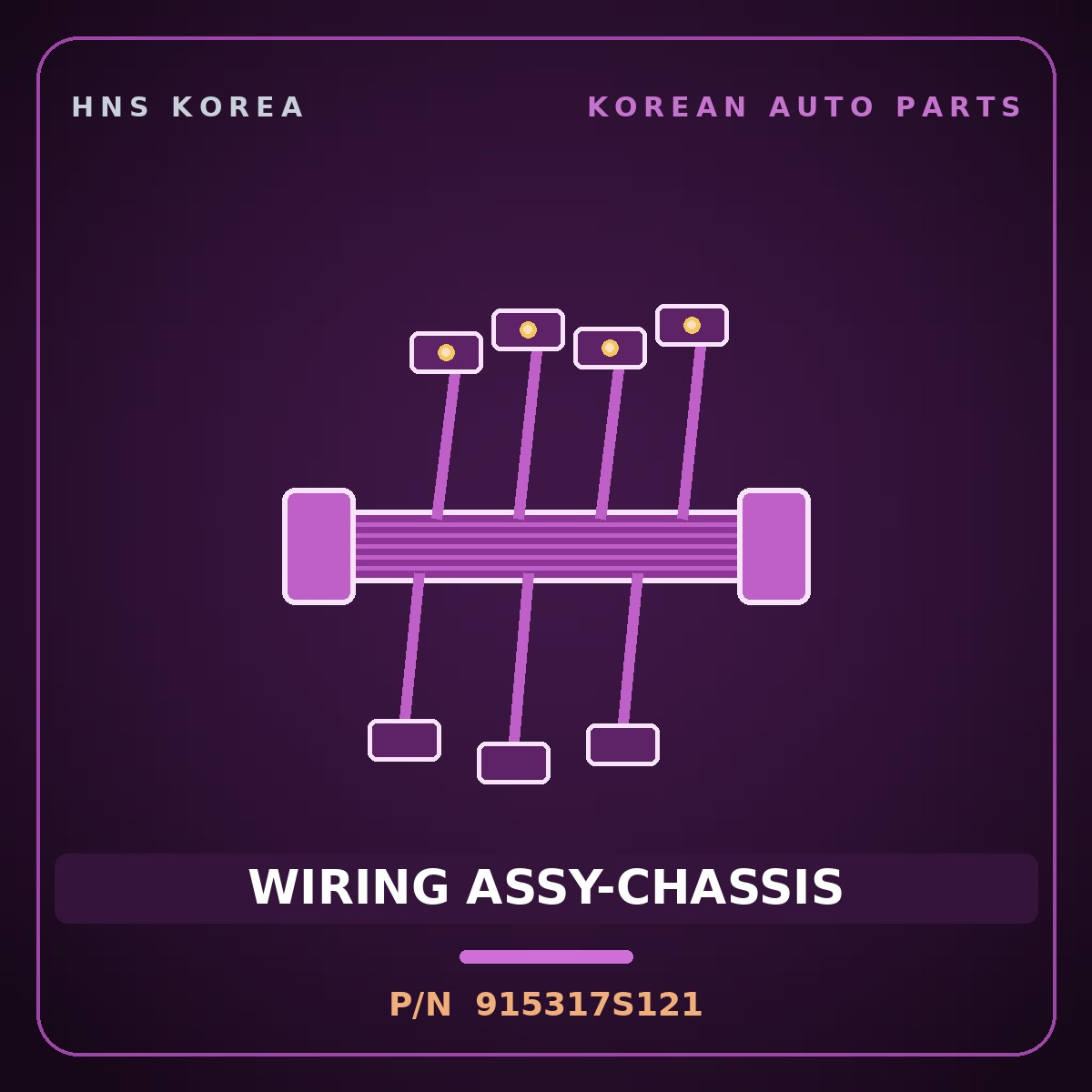Genuine Mobis WIRING ASSY-CHASSIS 915317S121 for Trago 2013 HNS Parts Korea