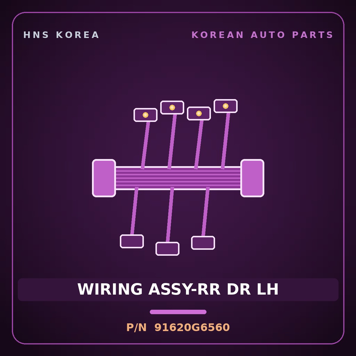 Genuine Mobis WIRING ASSY-RR DR LH 91620G6560 for Morning 2020 HNS Parts Korea