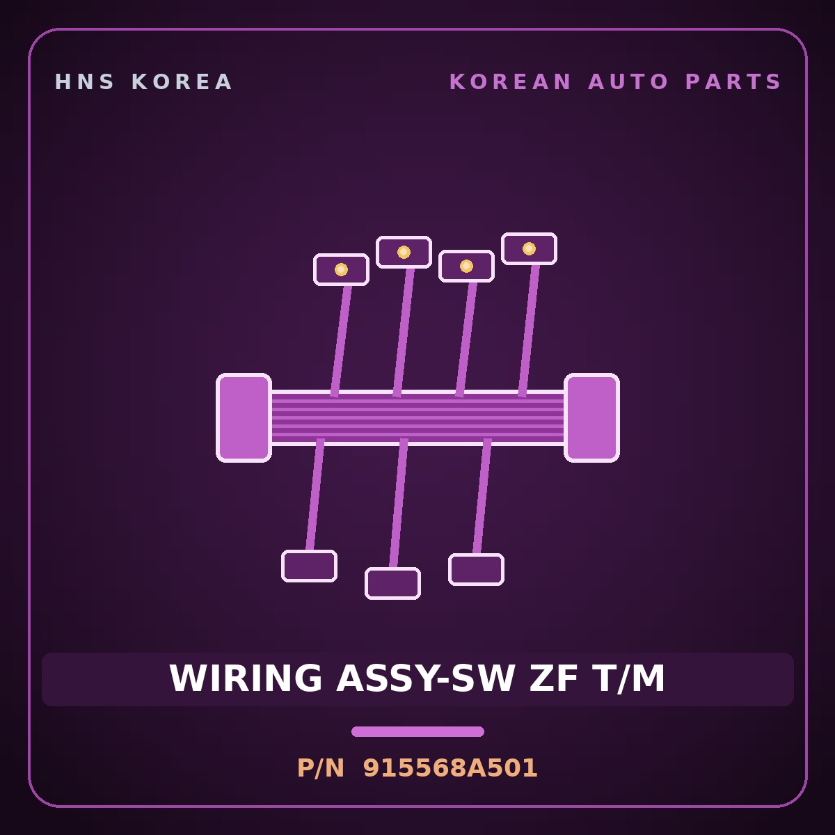 Genuine Mobis WIRING ASSY-SW ZF T/M 915568A501 for Aero Queen 2000 HNS Parts Korea