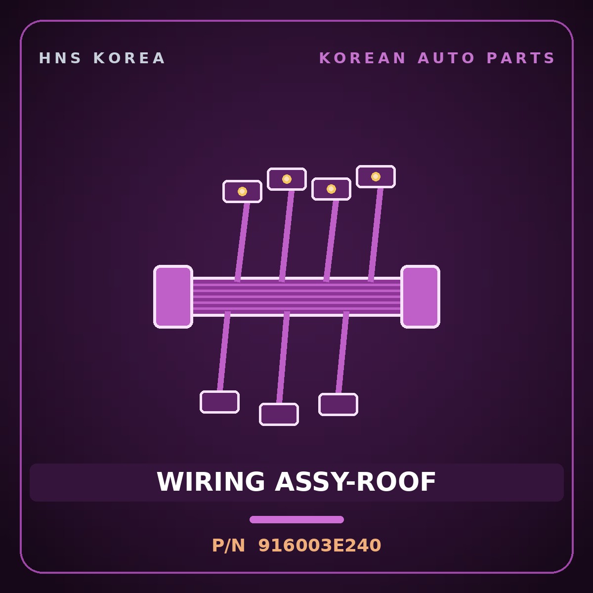 Genuine Mobis WIRING ASSY-ROOF 916003E240 for Sorento 2002 HNS Parts Korea