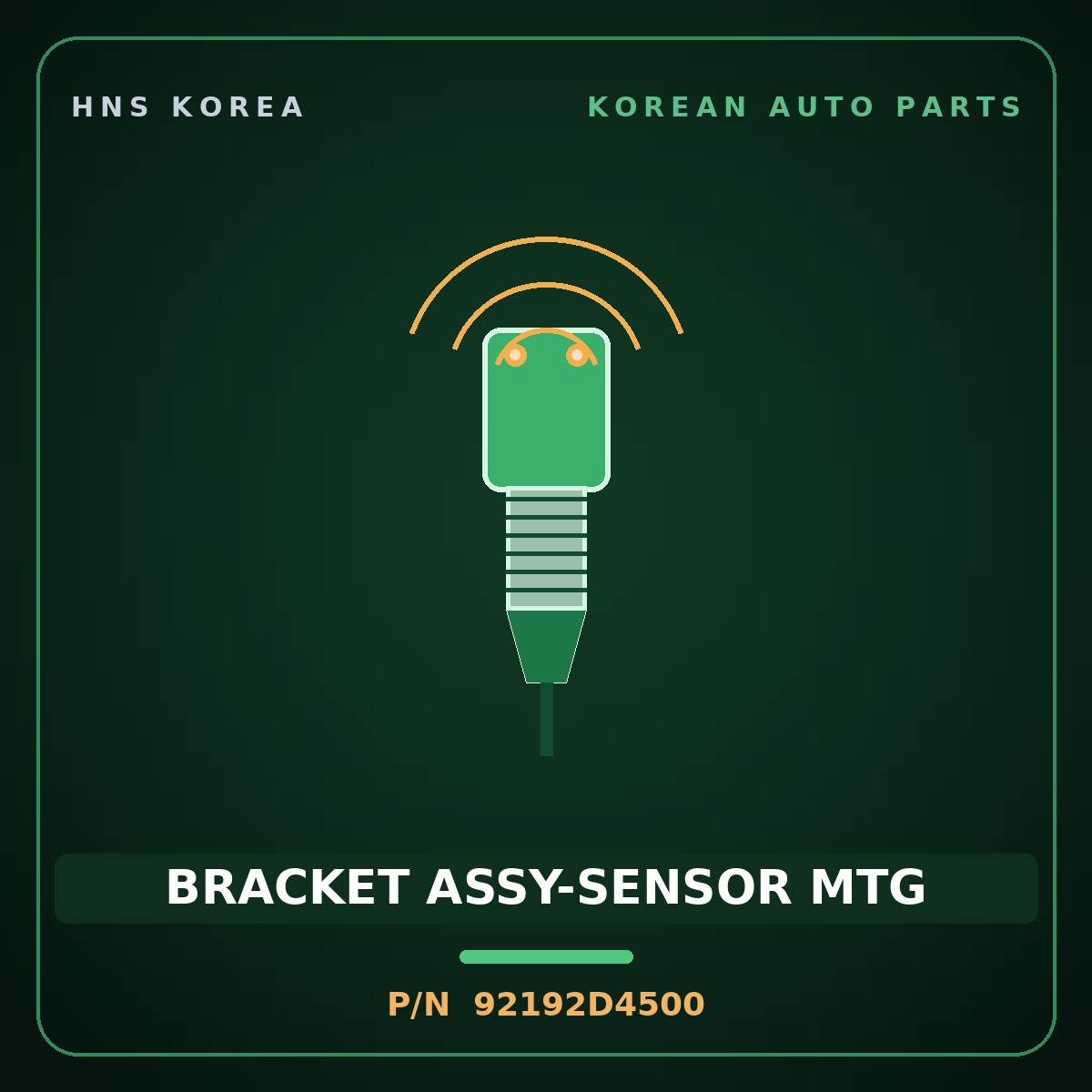 Genuine Mobis BRACKET ASSY-SENSOR MTG 92192D4500 for K5 2016 HNS Parts Korea