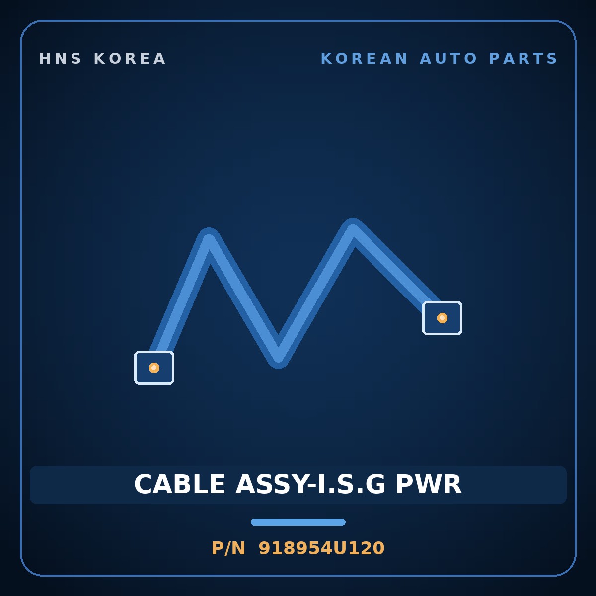 Genuine Mobis CABLE ASSY-I.S.G PWR 918954U120 for K5 2011 HNS Parts Korea