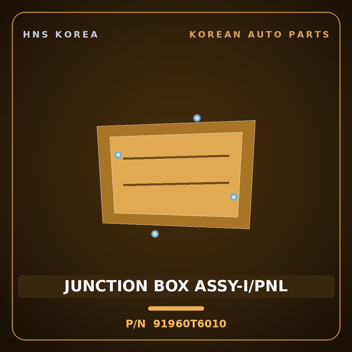 Genuine Mobis JUNCTION BOX ASSY-I/PNL 91960T6010 for Genesis GV80 2024 HNS Parts Korea