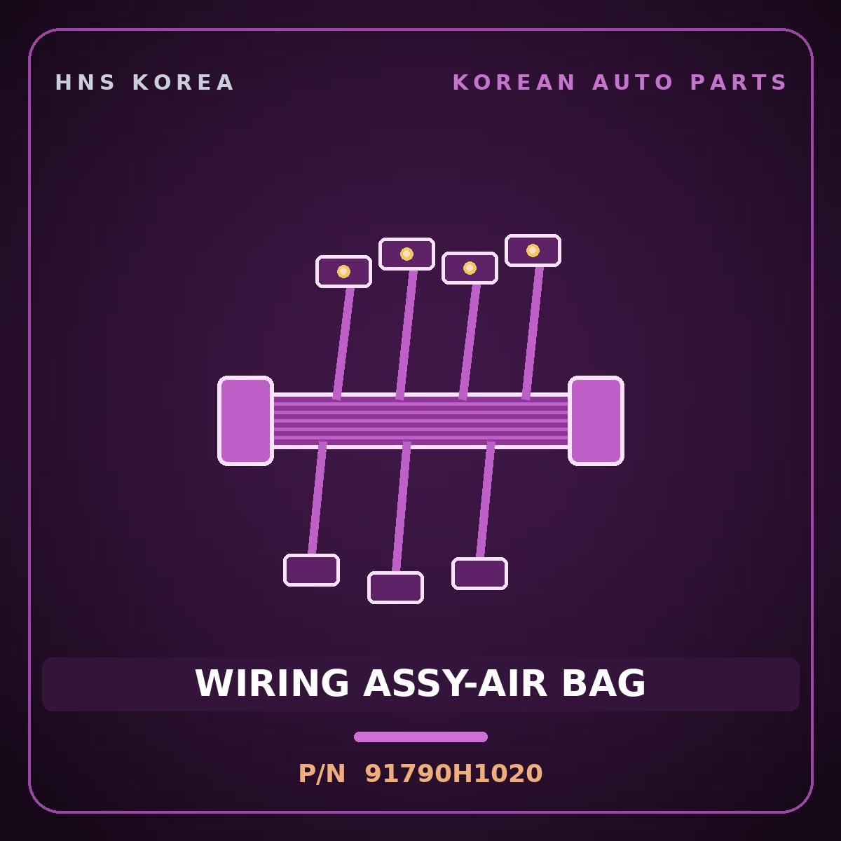 Genuine Mobis WIRING ASSY-AIR BAG 91790H1020 for Terracan 2000 HNS Parts Korea