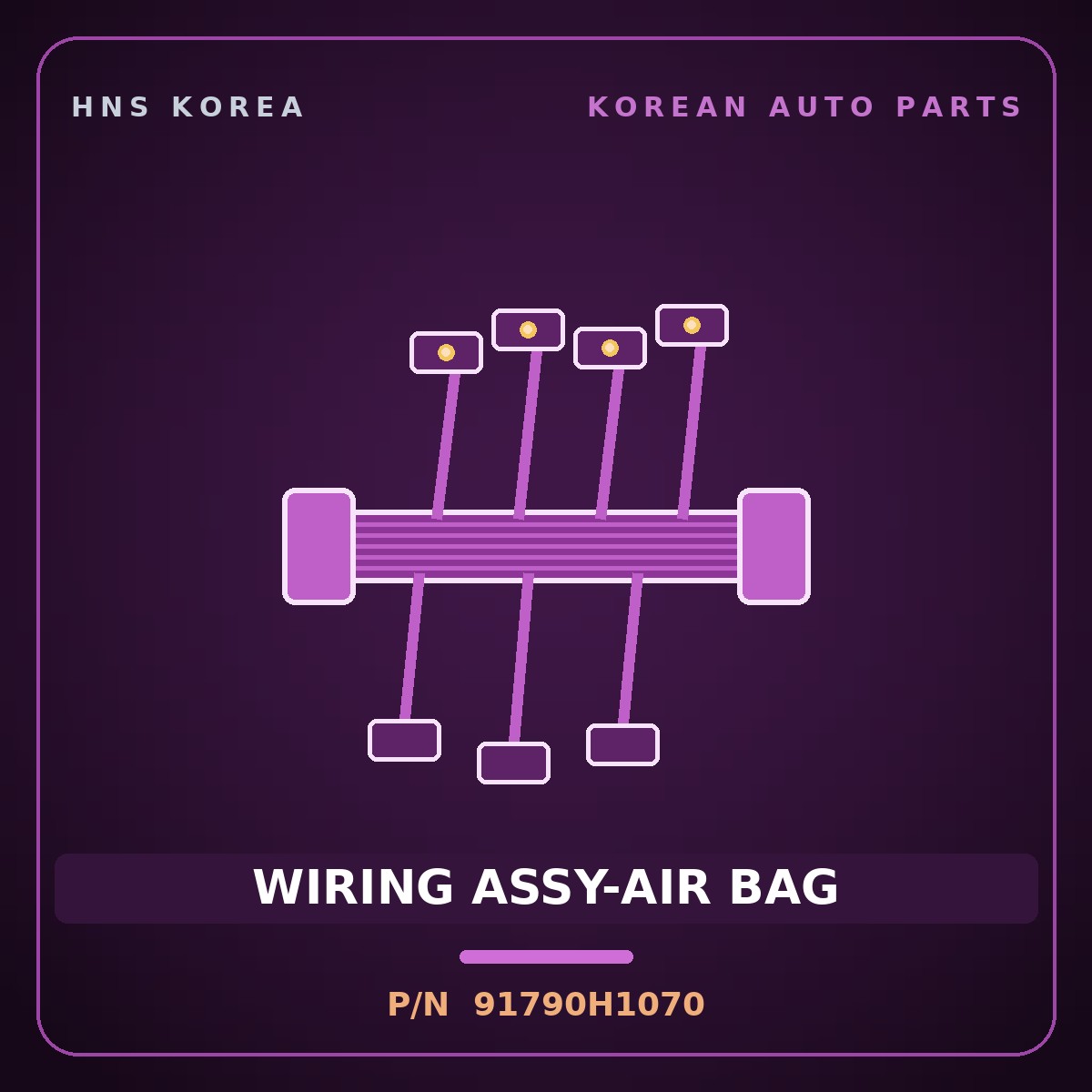 Genuine Mobis WIRING ASSY-AIR BAG 91790H1070 for Terracan 2000 HNS Parts Korea