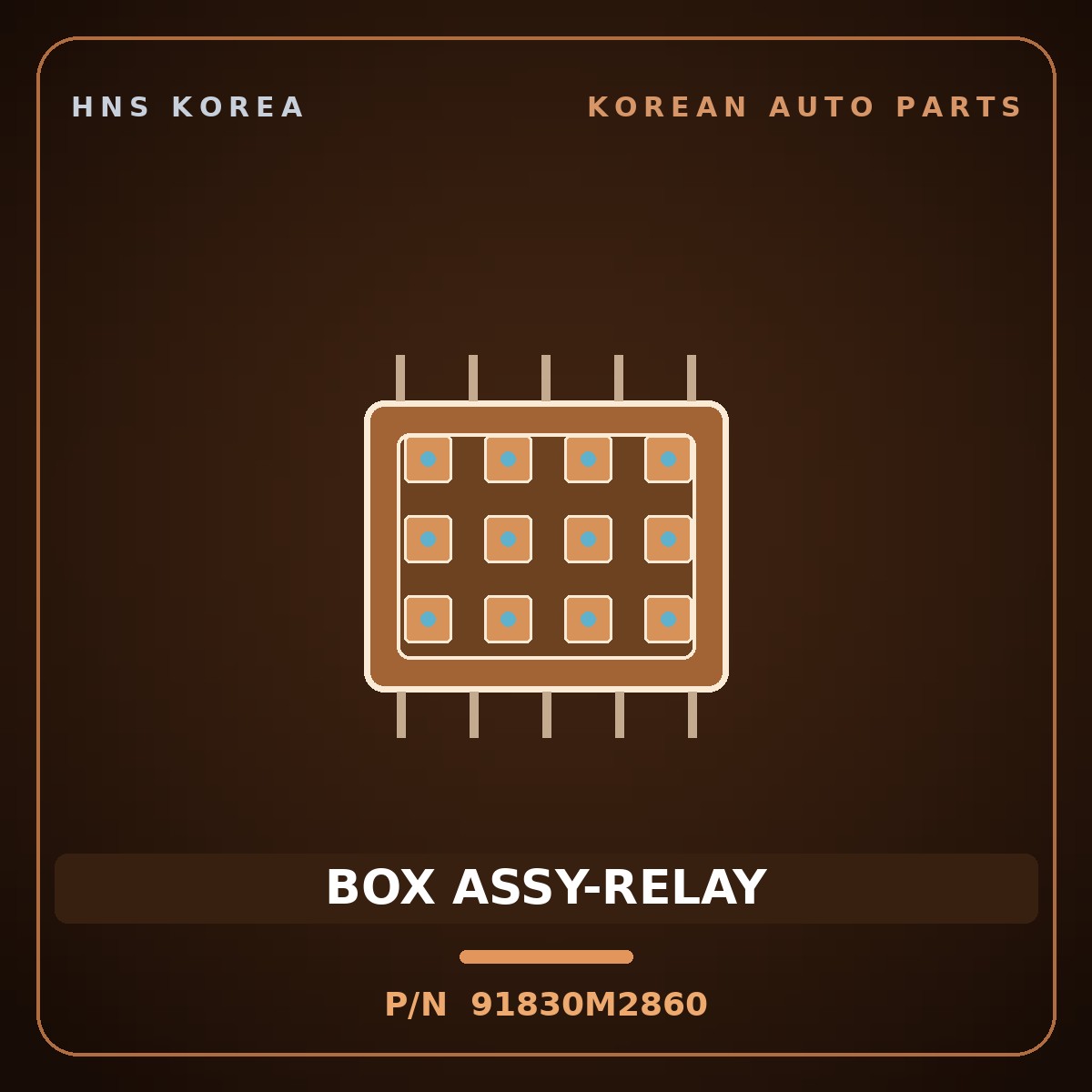 Genuine Mobis BOX ASSY-RELAY 91830M2860 for Santamo 1995 HNS Parts Korea