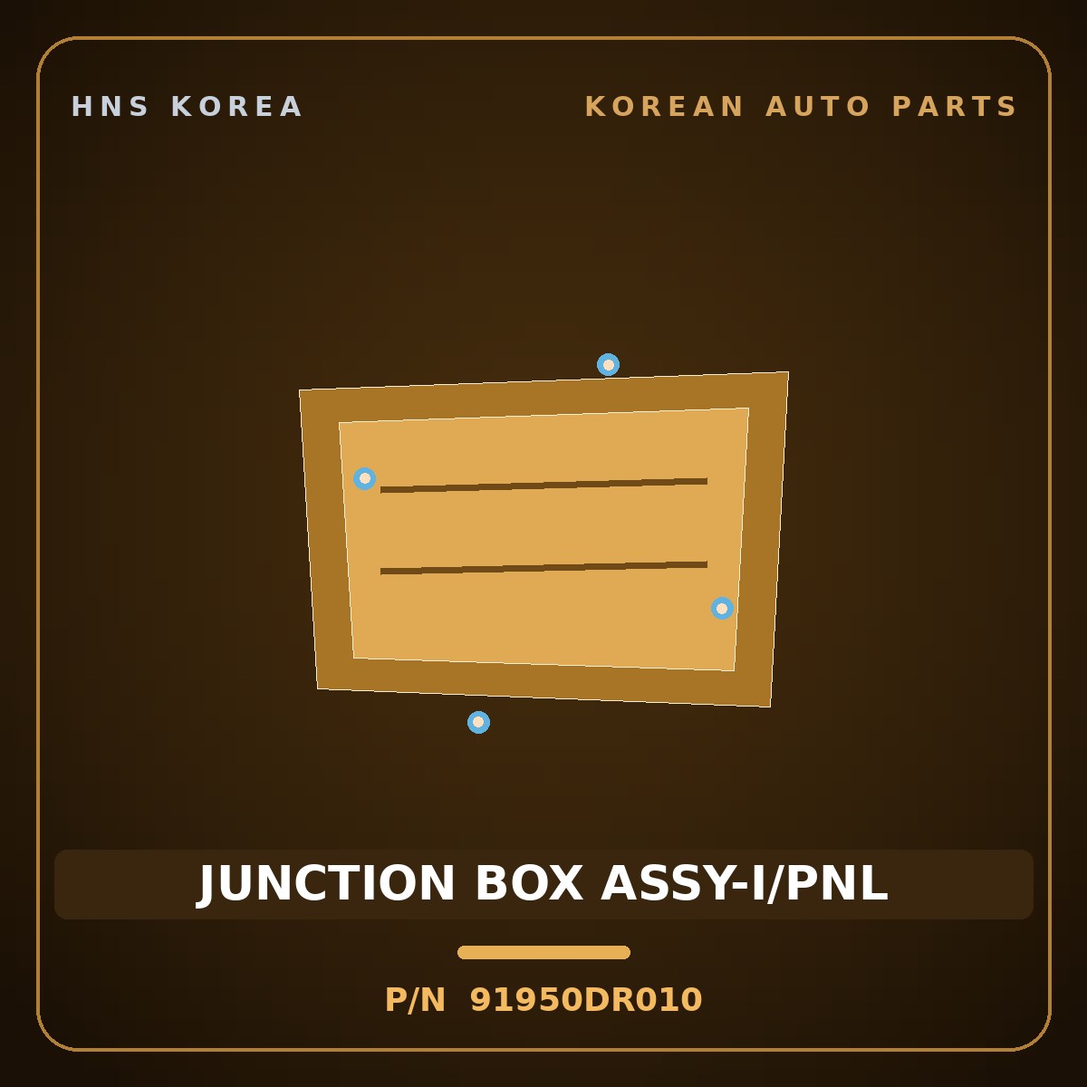 Genuine Mobis JUNCTION BOX ASSY-I/PNL 91950DR010 for Staria 2024 HNS Parts Korea