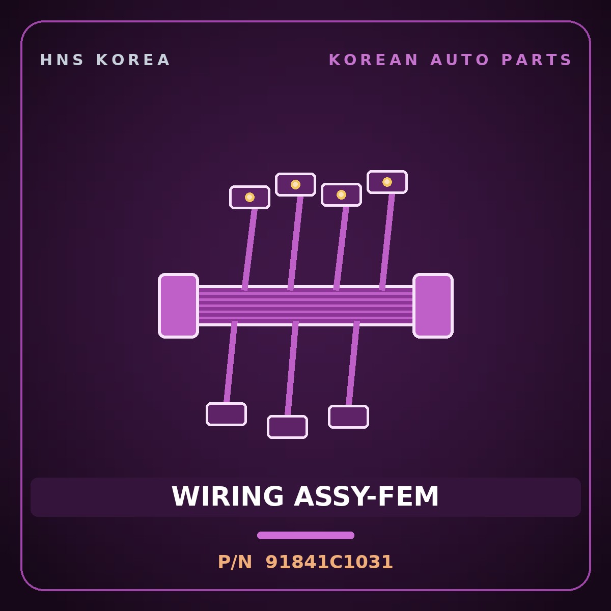 Genuine Mobis WIRING ASSY-FEM 91841C1031 for Sonata 2014 HNS Parts Korea