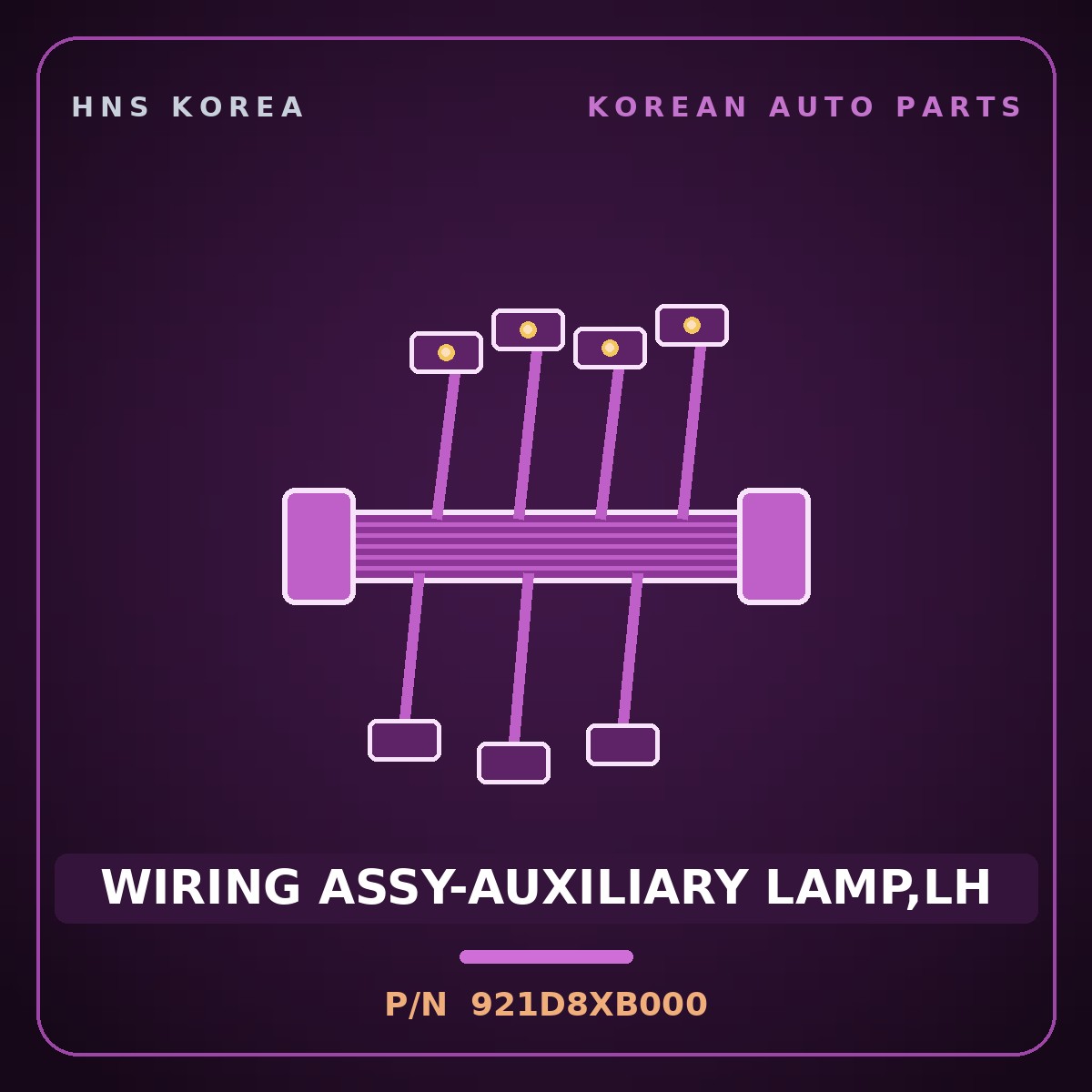 Genuine Mobis WIRING ASSY-AUXILIARY LAMP,LH 921D8XB000 for Elantra 2026 HNS Parts Korea