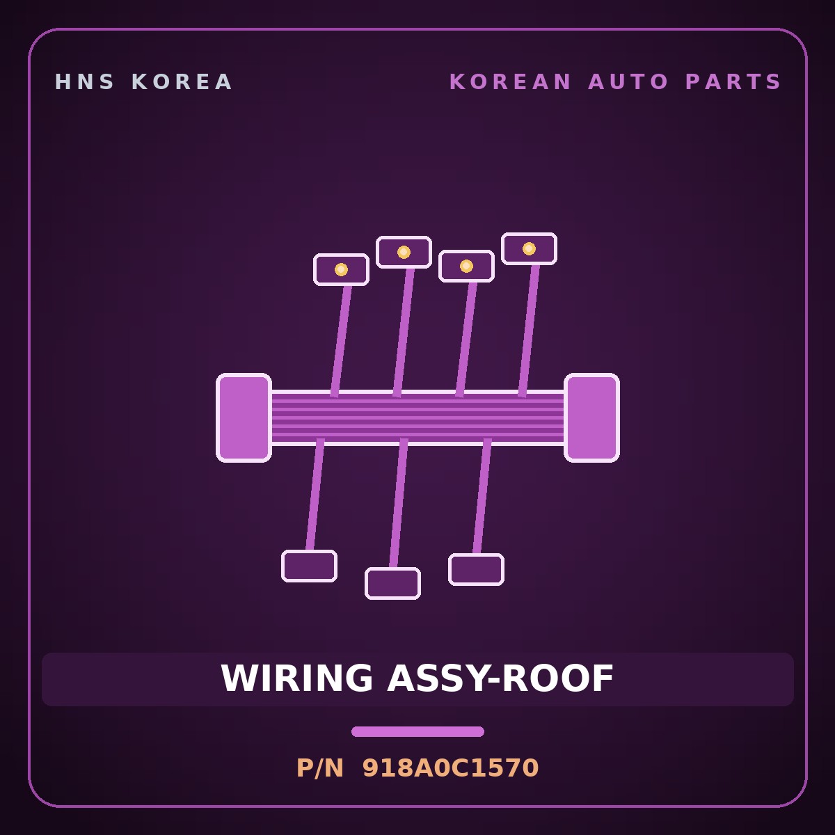 Genuine Mobis WIRING ASSY-ROOF 918A0C1570 for Sonata 2017 HNS Parts Korea