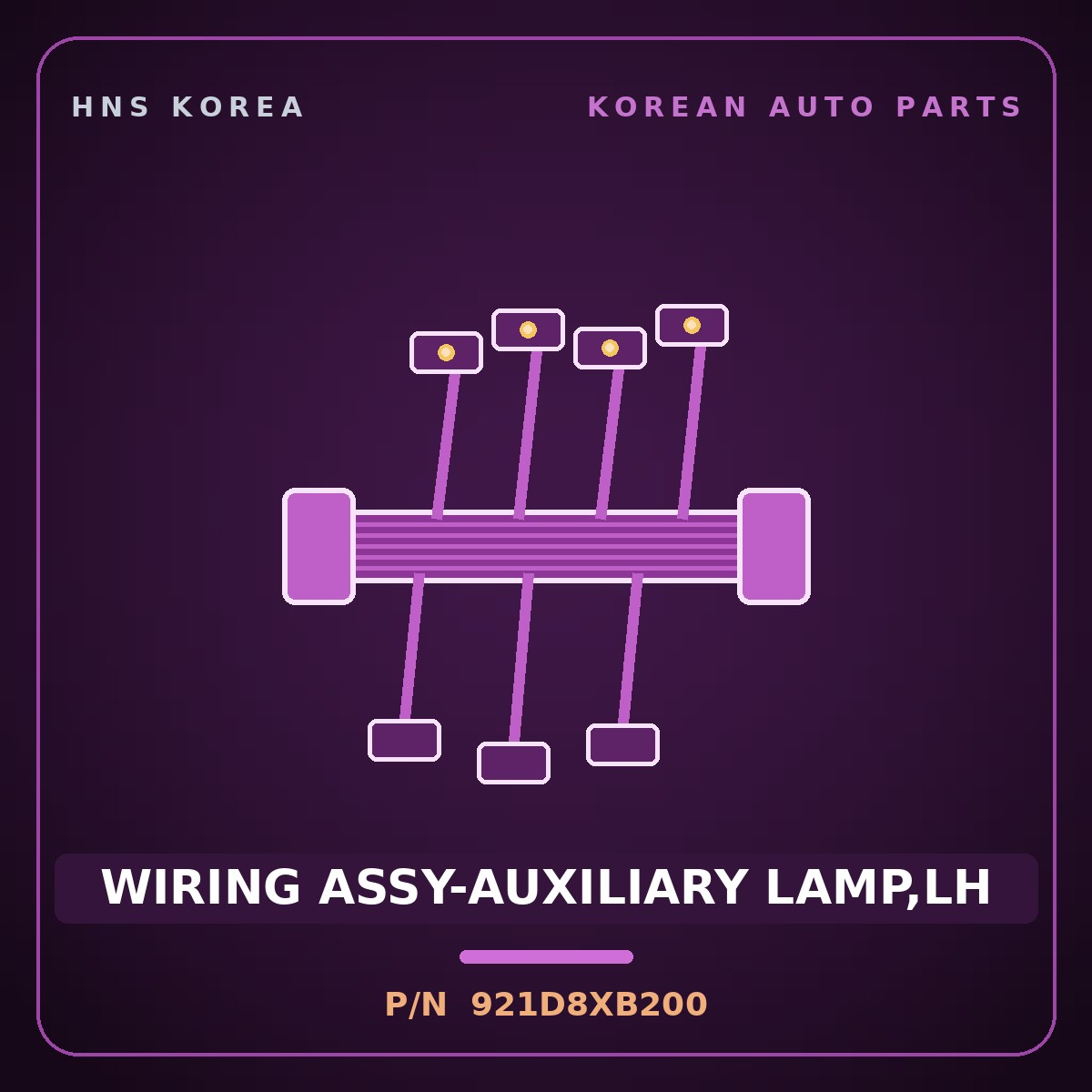Genuine Mobis WIRING ASSY-AUXILIARY LAMP,LH 921D8XB200 for Elantra 2026 HNS Parts Korea