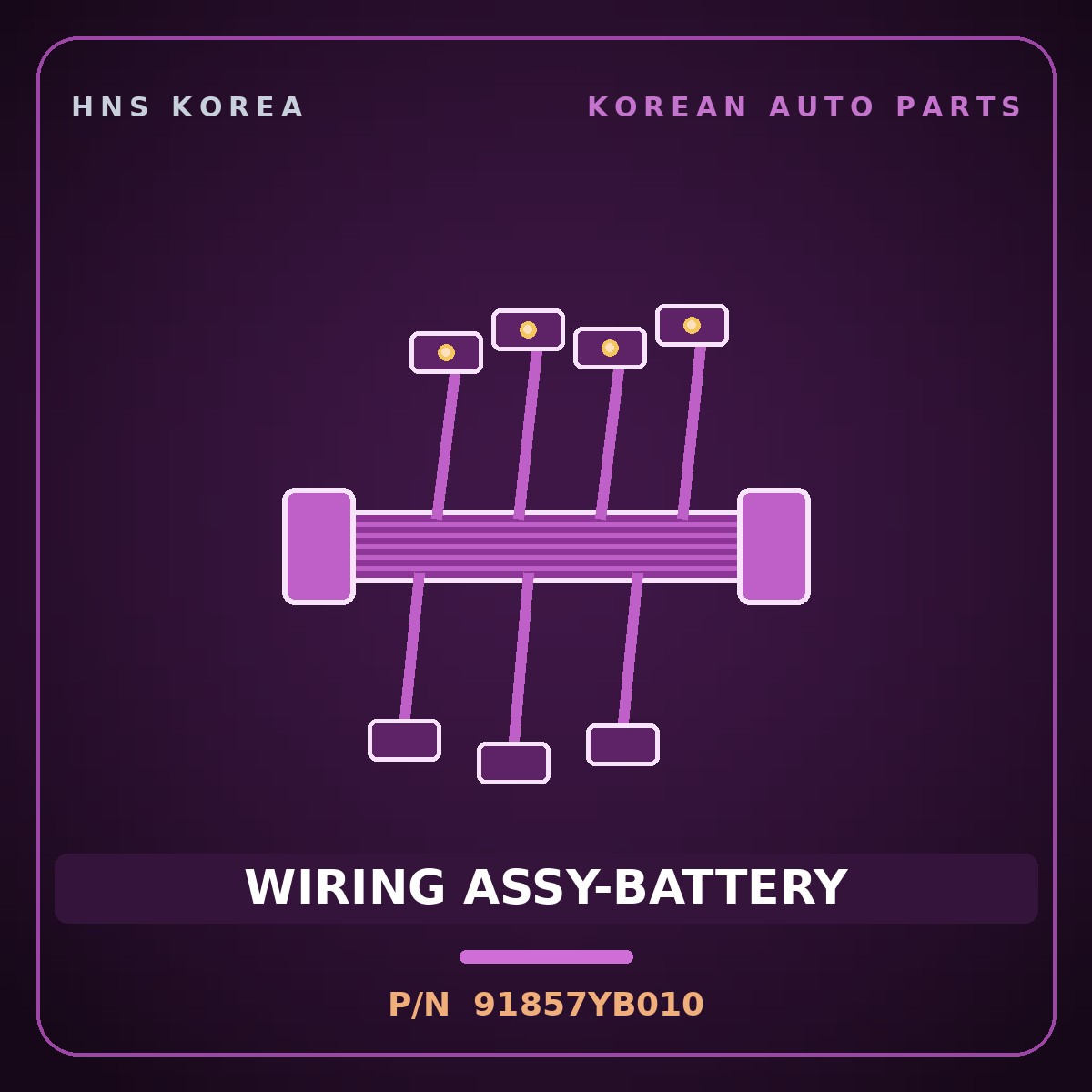 Genuine Mobis WIRING ASSY-BATTERY 91857YB010 for Porter 2020 HNS Parts Korea