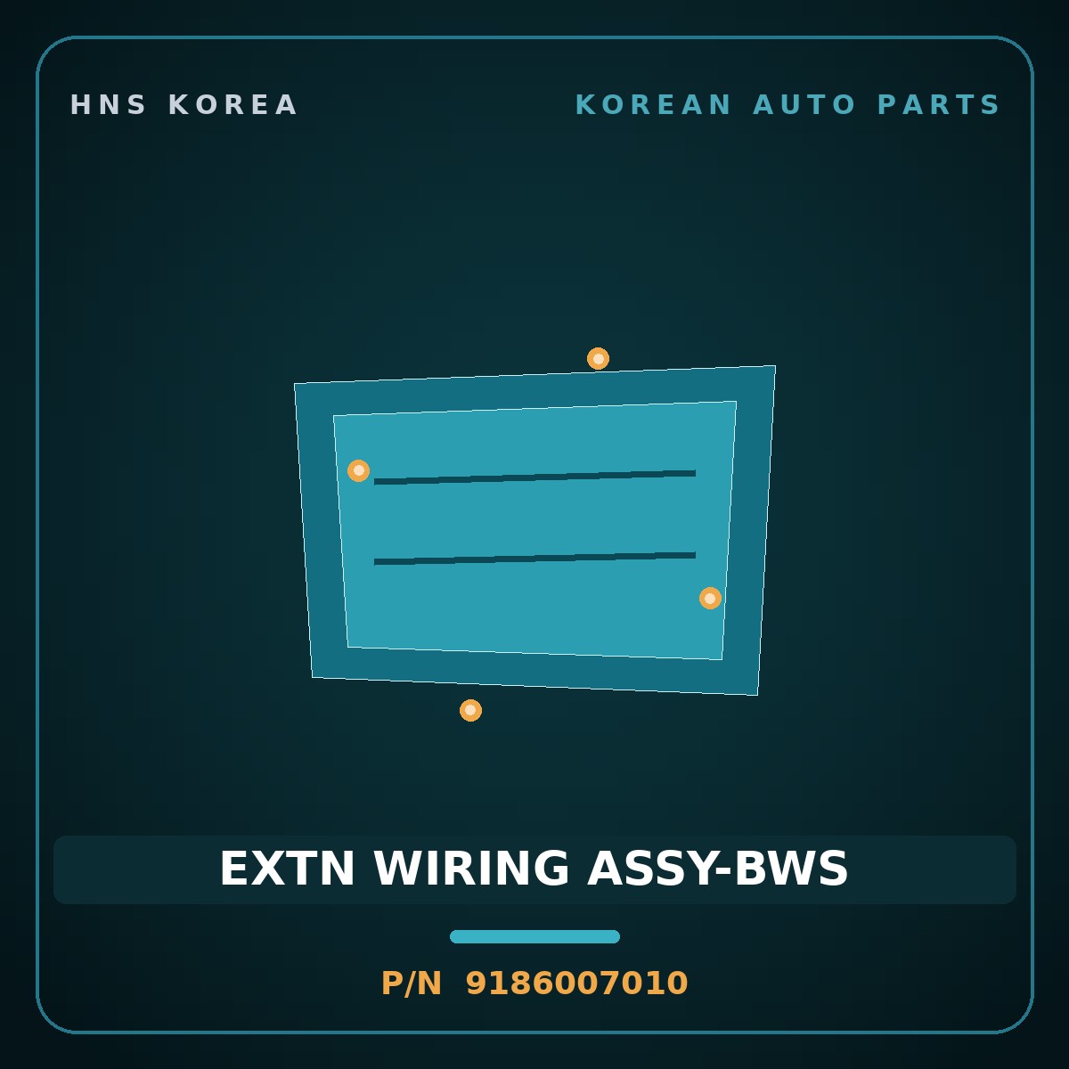 Genuine Mobis EXTN WIRING ASSY-BWS 9186007010 for Morning 2008 HNS Parts Korea