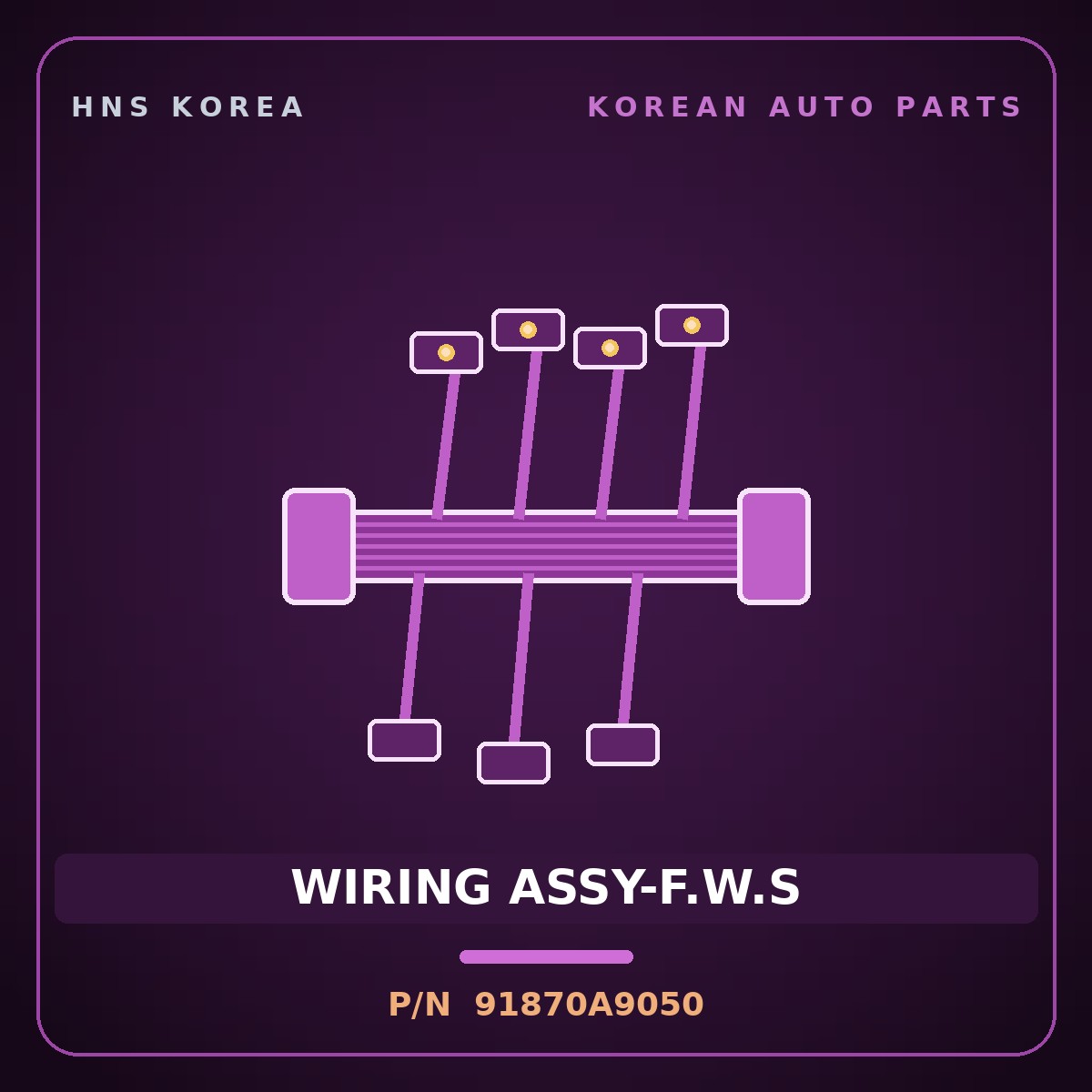 Genuine Mobis WIRING ASSY-F.W.S 91870A9050 for Carnival 2014 HNS Parts Korea