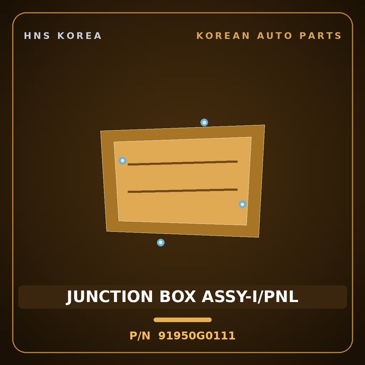 Genuine Mobis JUNCTION BOX ASSY-I/PNL 91950G0111 for K7 2017 HNS Parts Korea