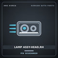 Genuine Mobis LAMP ASSY-HEAD,RH 92102A9020 for Carnival 2014 HNS Parts Korea