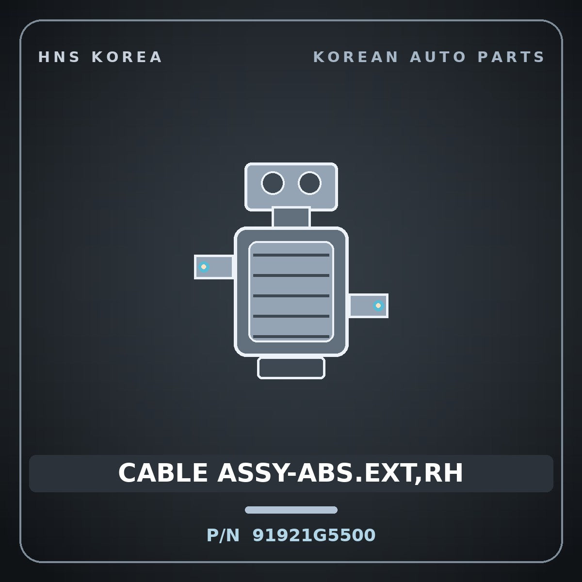 Genuine Mobis CABLE ASSY-ABS.EXT,RH 91921G5500 for Niro 2019 HNS Parts Korea