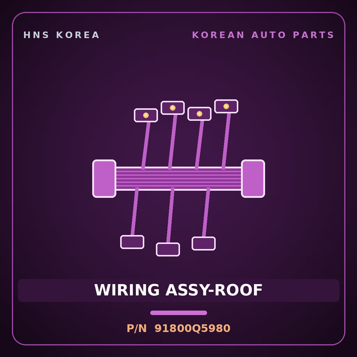 Genuine Mobis WIRING ASSY-ROOF 91800Q5980 for Seltos 2019 HNS Parts Korea