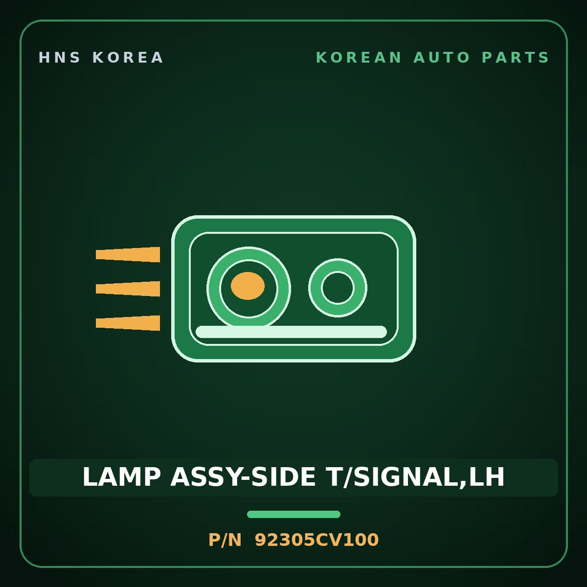 Genuine Mobis LAMP ASSY-SIDE T/SIGNAL,LH 92305CV100 for EV6 2021 HNS Parts Korea