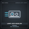 Genuine Mobis LAMP ASSY-HEAD,RH 92102AR100 for Genesis GV70 2021 HNS Parts Korea