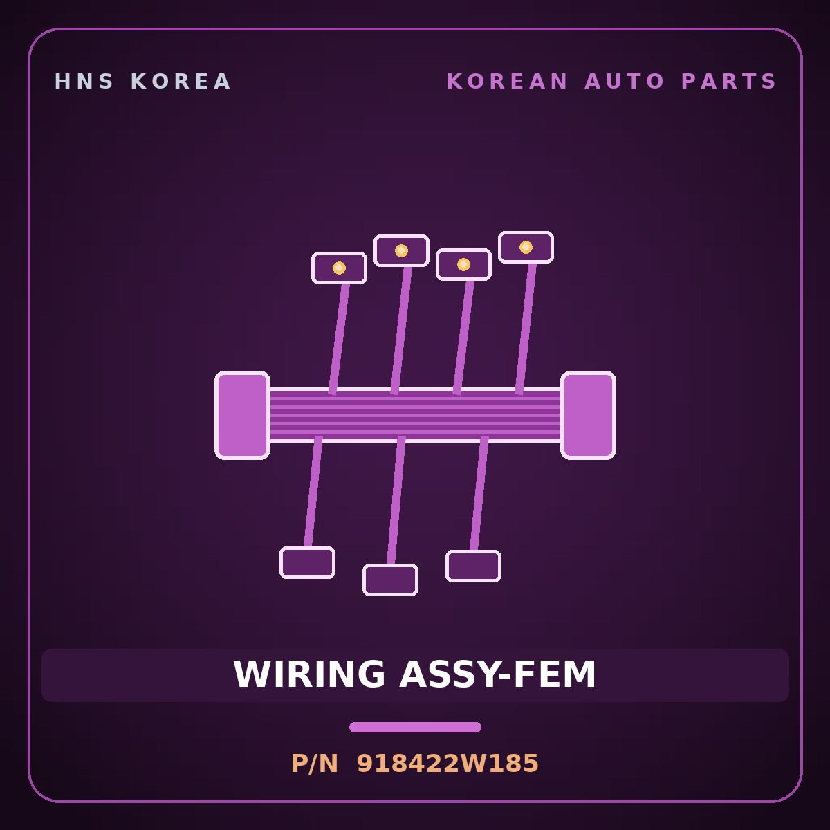 Genuine Mobis WIRING ASSY-FEM 918422W185 for Santa Fe 2015 HNS Parts Korea