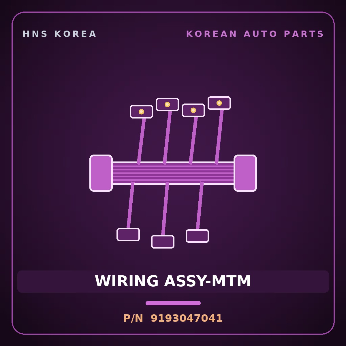 Genuine Mobis WIRING ASSY-MTM 9193047041 for Libero 2000 HNS Parts Korea