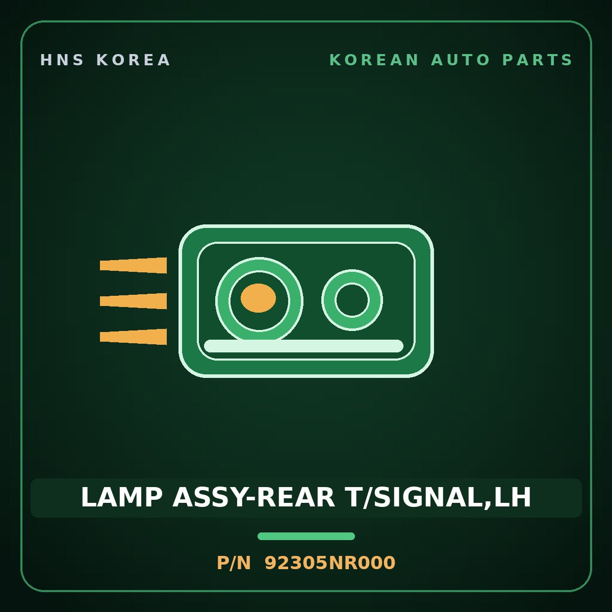 Genuine Mobis LAMP ASSY-REAR T/SIGNAL,LH 92305NR000 for Tucson 2026 HNS Parts Korea