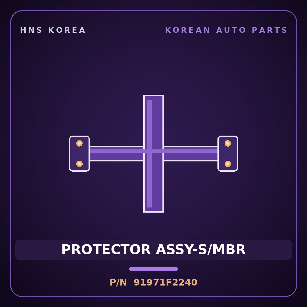 Genuine Mobis PROTECTOR ASSY-S/MBR 91971F2240 for Elantra 2016 HNS Parts Korea