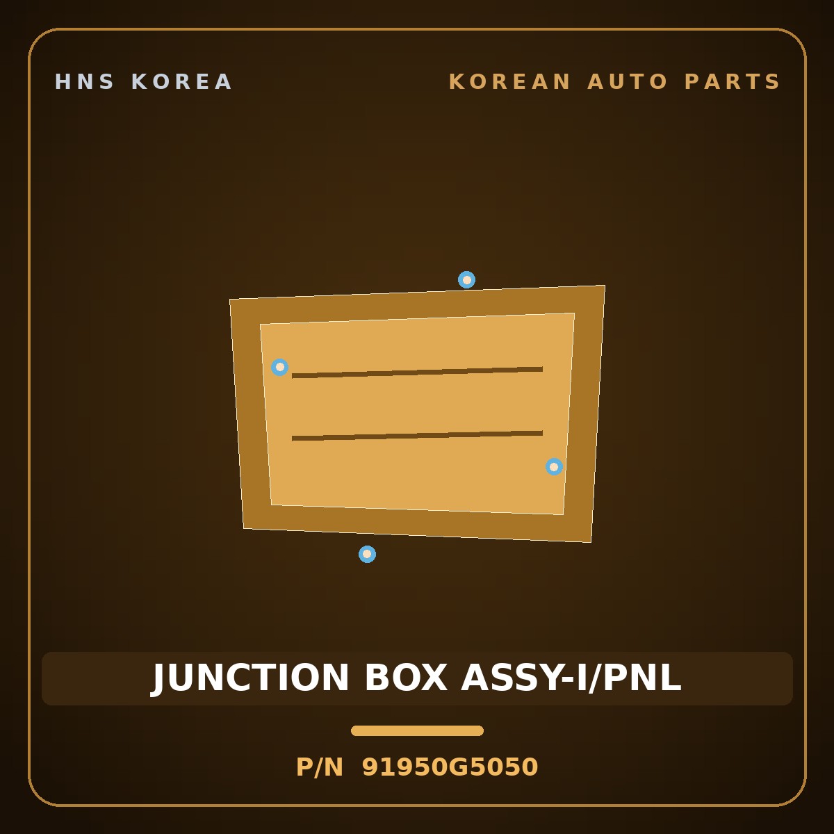 Genuine Mobis JUNCTION BOX ASSY-I/PNL 91950G5050 for Niro 2016 HNS Parts Korea