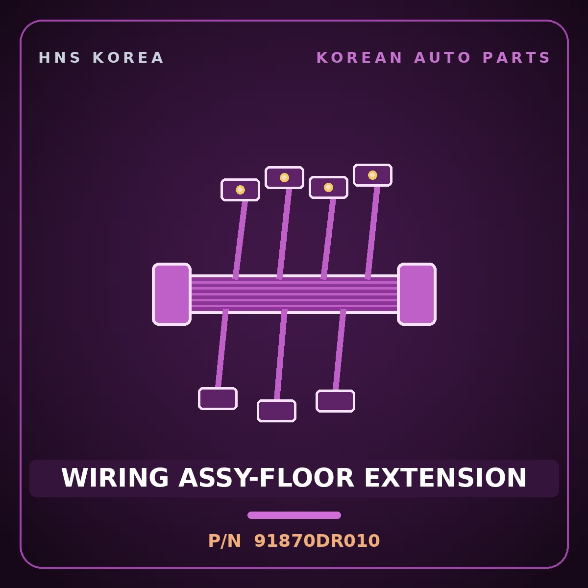 Genuine Mobis WIRING ASSY-FLOOR EXTENSION 91870DR010 for Staria 2024 HNS Parts Korea