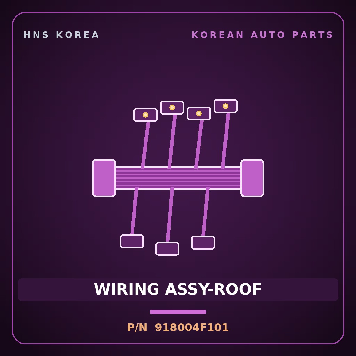 Genuine Mobis WIRING ASSY-ROOF 918004F101 for Porter 2004 HNS Parts Korea