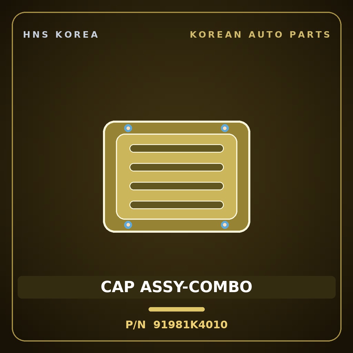 Genuine Mobis CAP ASSY-COMBO 91981K4010 for Kona 2019 HNS Parts Korea
