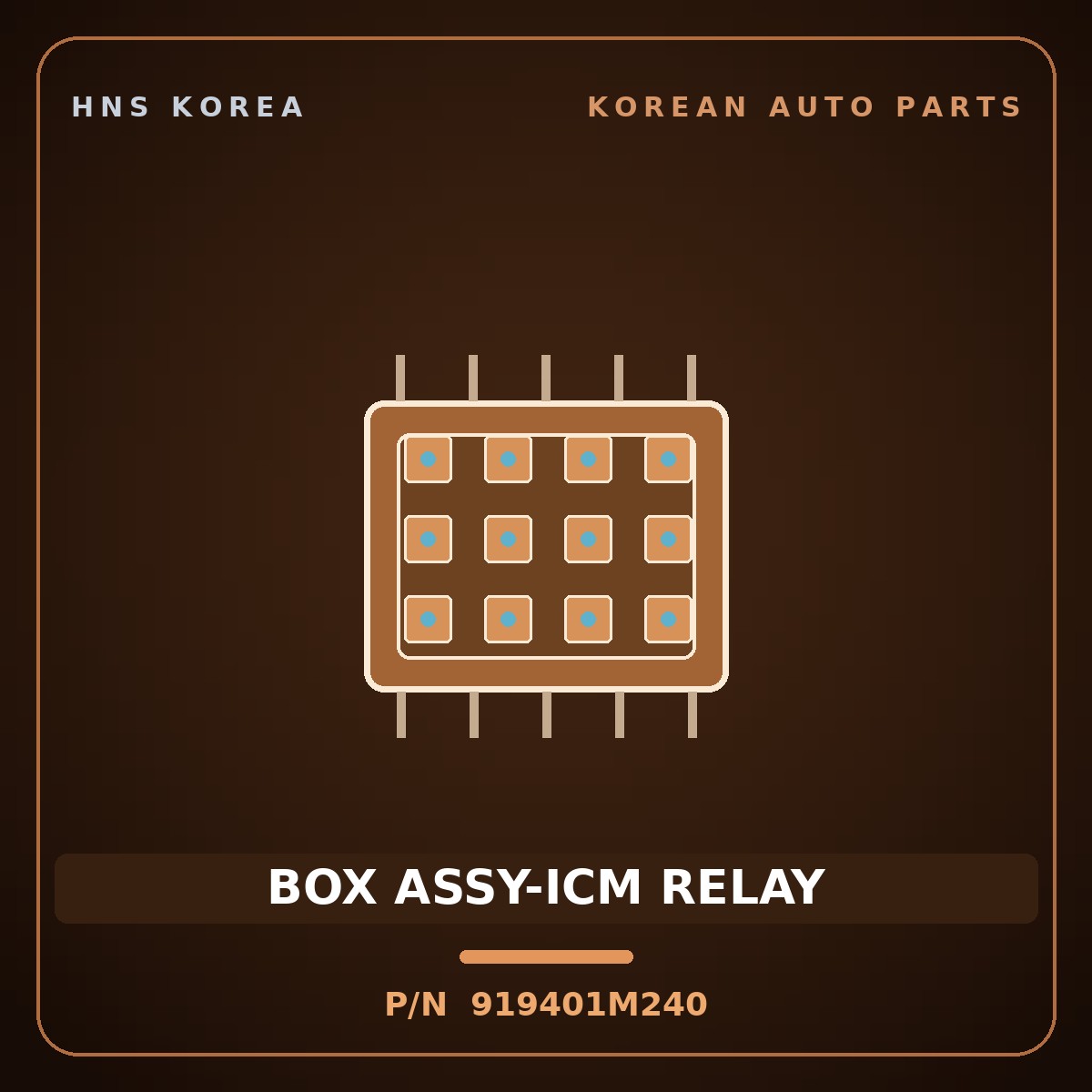 Genuine Mobis BOX ASSY-ICM RELAY 919401M240 for Forte 2008 HNS Parts Korea