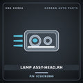Genuine Mobis LAMP ASSY-HEAD,RH 92102B2800 for Soul 2016 HNS Parts Korea
