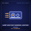 Genuine Mobis LAMP ASSY-DAY RUNNING LIGHT,RH 92208B8500 for Maxcruz 2016 HNS Parts Korea