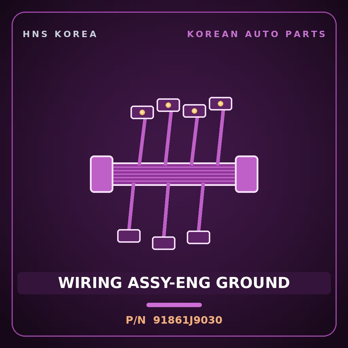Genuine Mobis WIRING ASSY-ENG GROUND 91861J9030 for Kona 2018 HNS Parts Korea