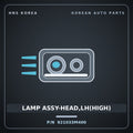 Genuine Mobis LAMP ASSY-HEAD,LH(HIGH) 921033M400 for Genesis 2007 HNS Parts Korea