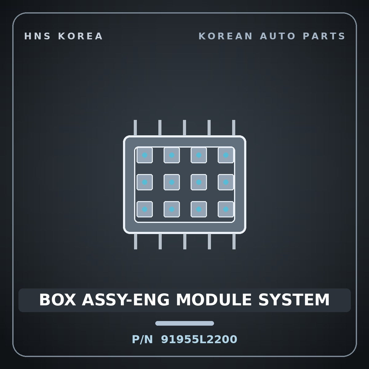 Genuine Mobis BOX ASSY-ENG MODULE SYSTEM 91955L2200 for K5 2020 HNS Parts Korea