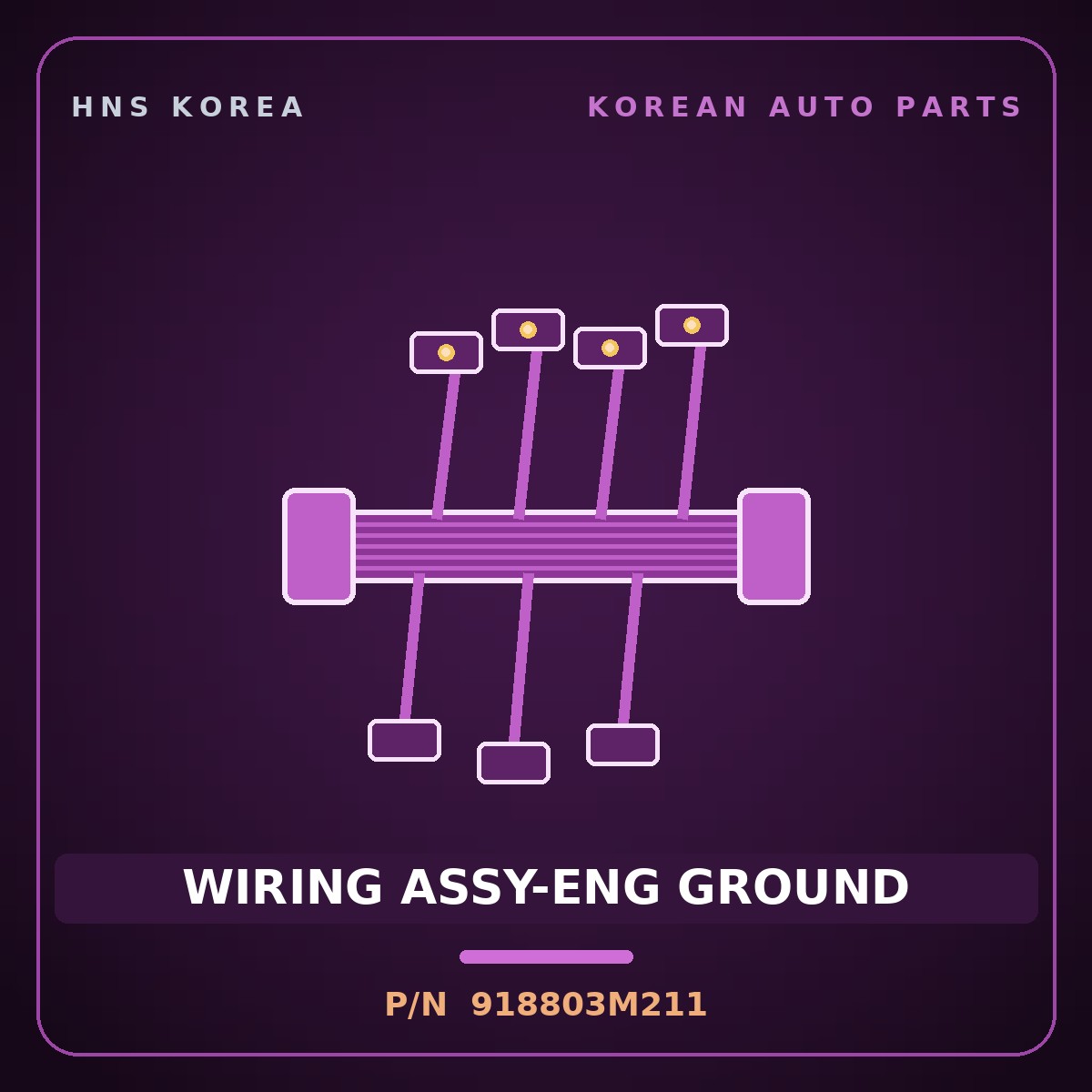 Genuine Mobis WIRING ASSY-ENG GROUND 918803M211 for Equus 2007 HNS Parts Korea