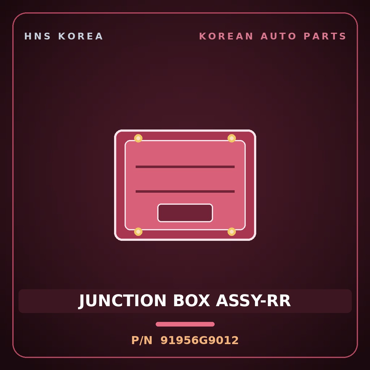 Genuine Mobis JUNCTION BOX ASSY-RR 91956G9012 for G70 2021 HNS Parts Korea