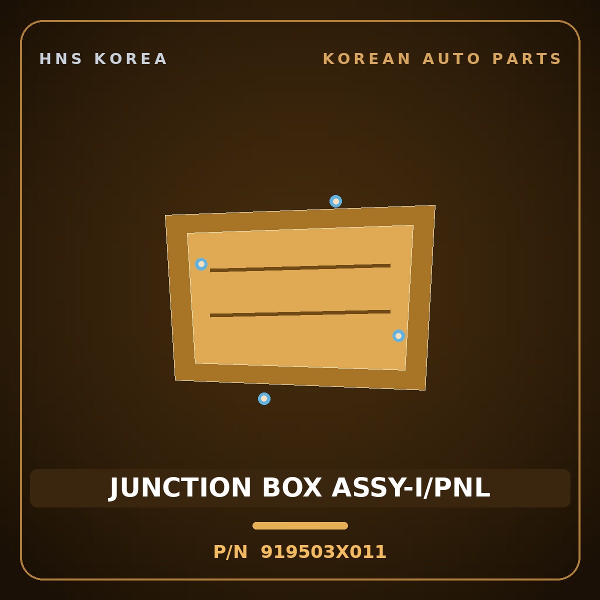 Genuine Mobis JUNCTION BOX ASSY-I/PNL 919503X011 for Elantra 2011 HNS Parts Korea
