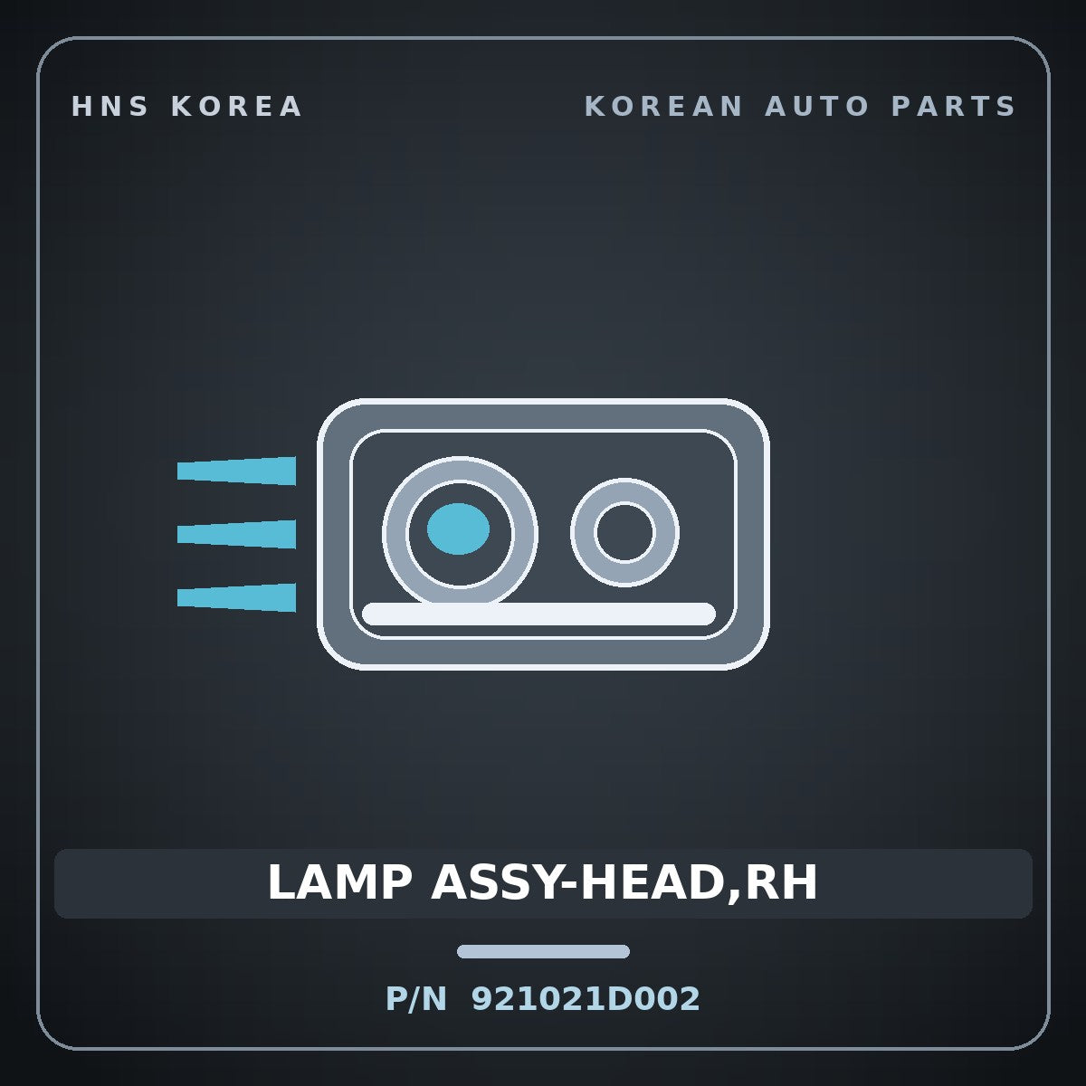 Genuine Mobis LAMP ASSY-HEAD,RH 921021D002 for Carens 2006 HNS Parts Korea