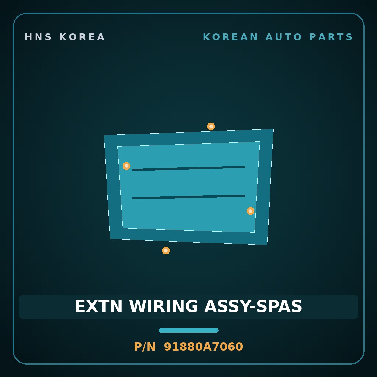 Genuine Mobis EXTN WIRING ASSY-SPAS 91880A7060 for K3 2012 HNS Parts Korea