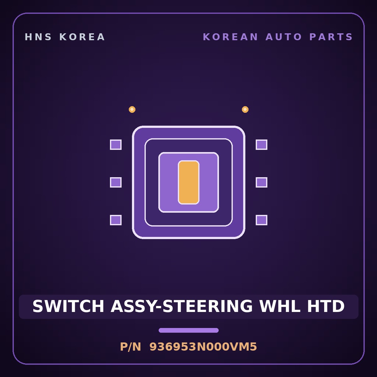 Genuine Mobis SWITCH ASSY-STEERING WHL HTD 936953N000VM5 for Equus 2008 HNS Parts Korea