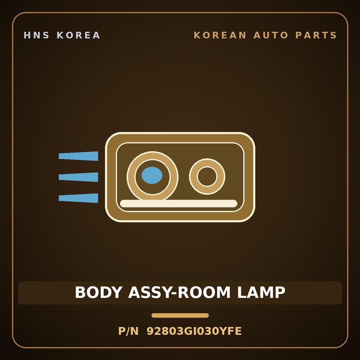 Genuine Mobis BODY ASSY-ROOM LAMP 92803GI030YFE for Ioniq 6 2023 HNS Parts Korea