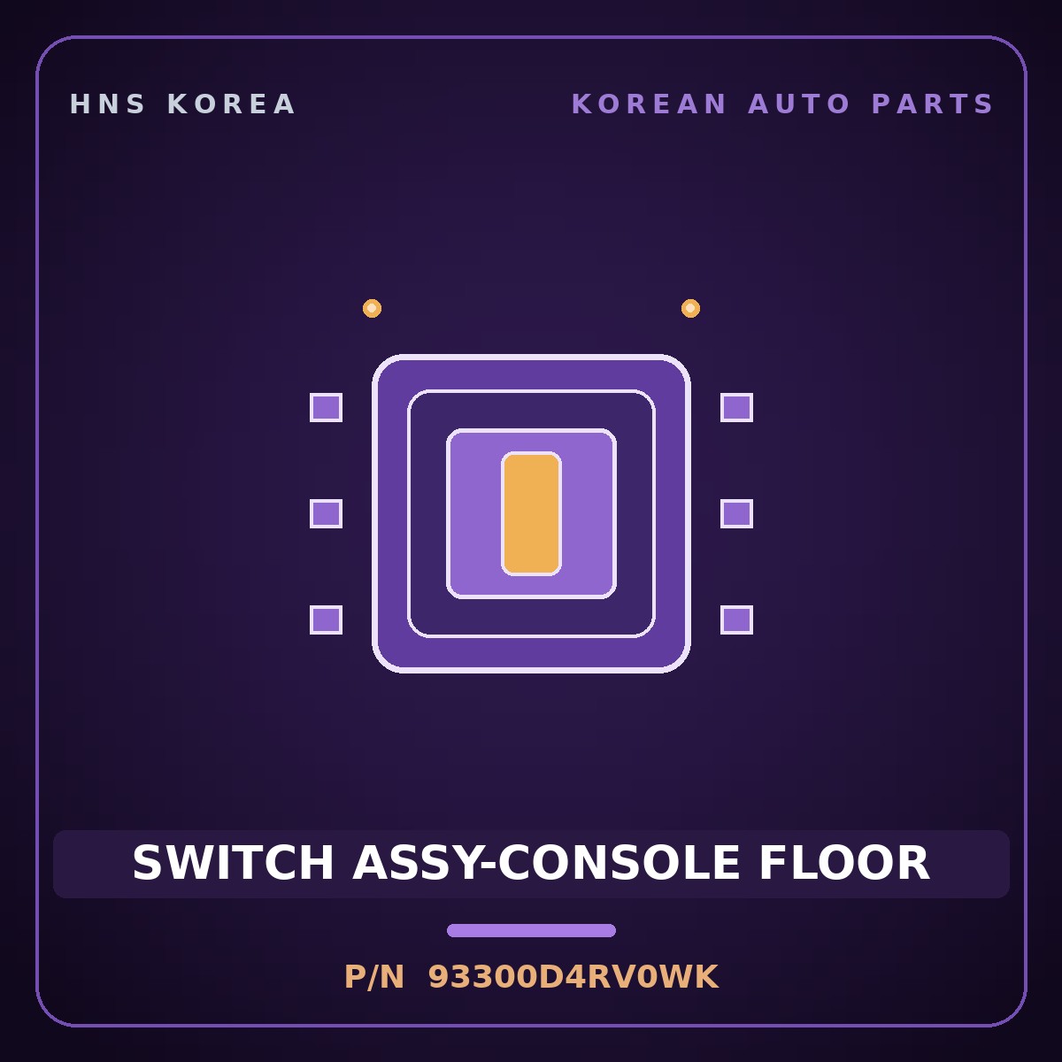 Genuine Mobis SWITCH ASSY-CONSOLE FLOOR 93300D4RV0WK for K5 2018 HNS Parts Korea