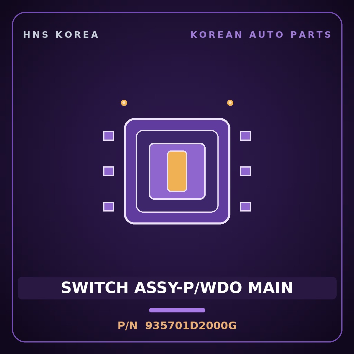Genuine Mobis SWITCH ASSY-P/WDO MAIN 935701D2000G for Carens 2006 HNS Parts Korea